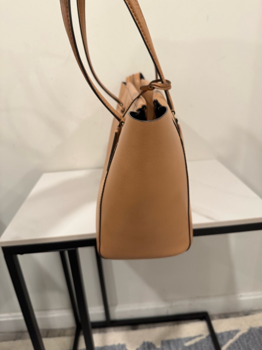Tory Burch Parker Tan Leather Tote - Picture 9 of 14